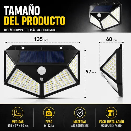 Lámpara Solar Impermeable con Sensor – Iluminación automática y ahorro de energía