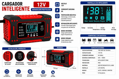 Jumper / Cargador de Batería Inteligente 12V – Potencia cuando más la necesitas
