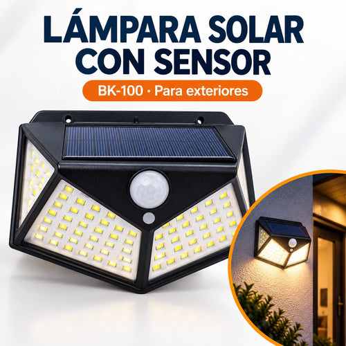 Lámpara Solar Impermeable con Sensor – Iluminación automática y ahorro de energía